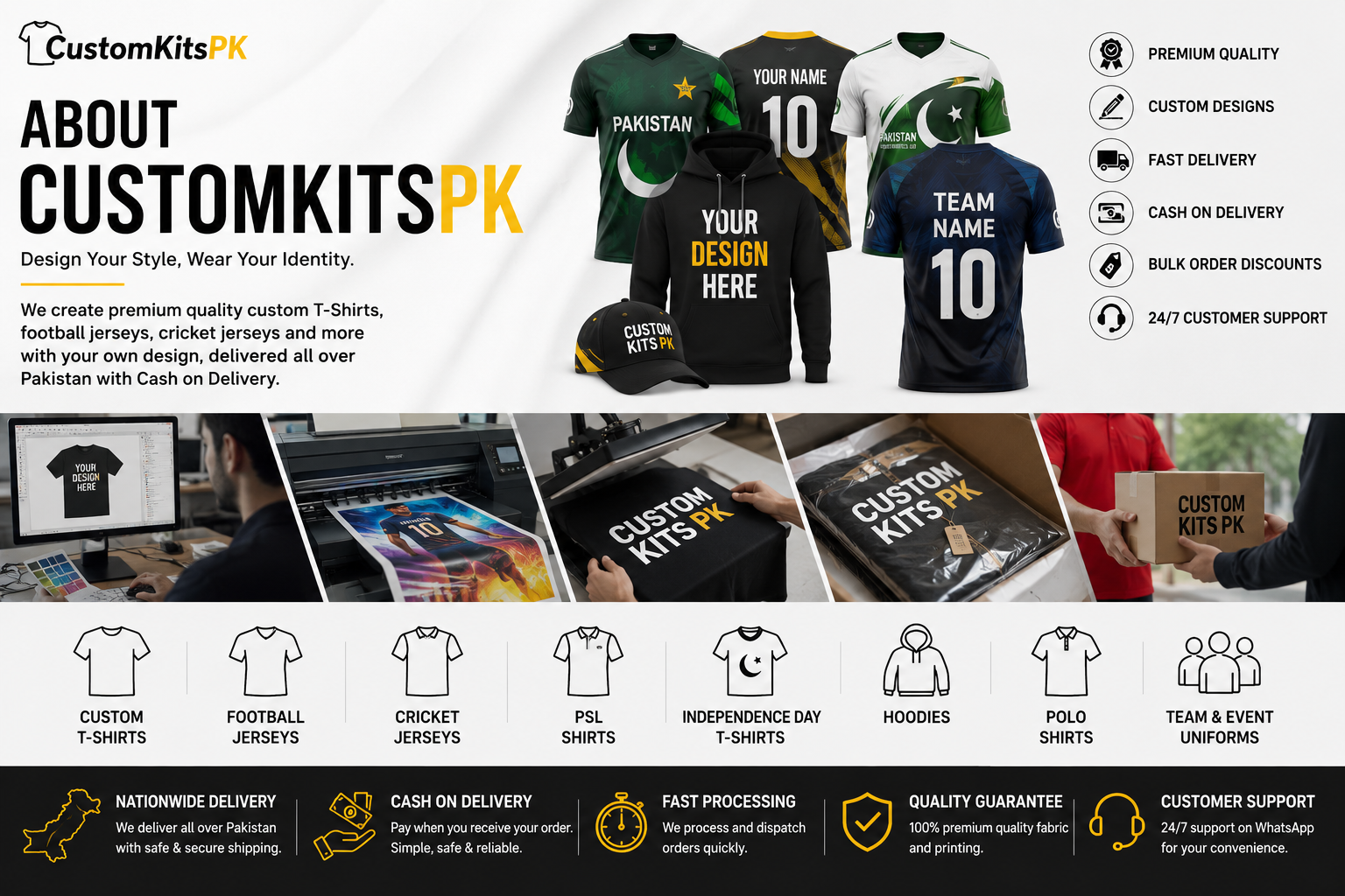 Bulk T-Shirt Printing Pakistan CustomKitsPK